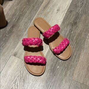 A New Day Fuchsia Braided Sandals